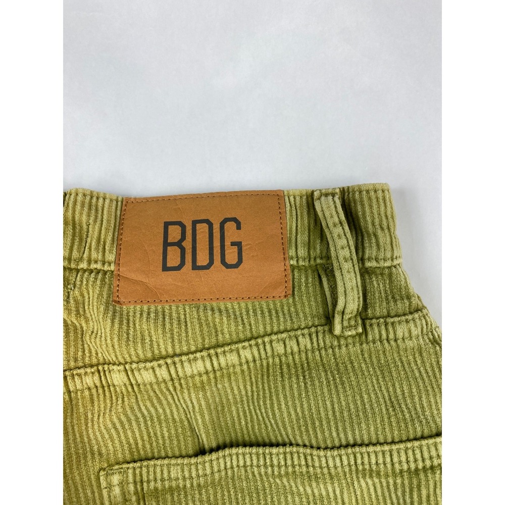 BDG High and Wide Leg Pants Women's Size 26 Green Corduroy - Flawed - Picture 6 of 16